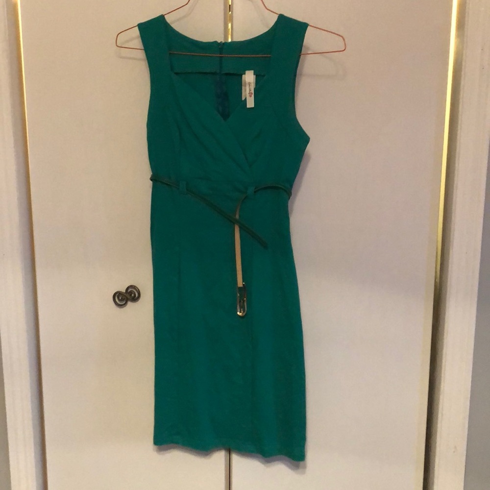 Sleek green dress